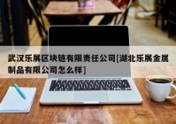 武汉乐展区块链有限责任公司[湖北乐展金属制品有限公司怎么样]