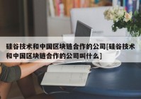 硅谷技术和中国区块链合作的公司[硅谷技术和中国区块链合作的公司叫什么]